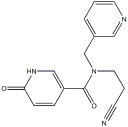 N-(2-cyanoethyl)-6-oxo-N-(pyridin-3-ylmethyl)-1,6-dihydropyridine-3-carboxamide Struktur