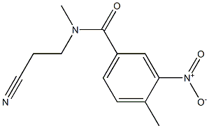 N-(2-cyanoethyl)-N,4-dimethyl-3-nitrobenzamide Struktur