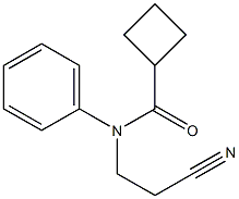 N-(2-cyanoethyl)-N-phenylcyclobutanecarboxamide Struktur