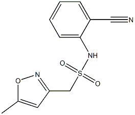 N-(2-cyanophenyl)-1-(5-methyl-1,2-oxazol-3-yl)methanesulfonamide Struktur