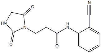 N-(2-cyanophenyl)-3-(2,5-dioxoimidazolidin-1-yl)propanamide Struktur