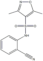 N-(2-cyanophenyl)-3,5-dimethyl-1,2-oxazole-4-sulfonamide Struktur