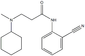 N-(2-cyanophenyl)-3-[cyclohexyl(methyl)amino]propanamide Struktur