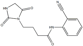 N-(2-cyanophenyl)-4-(2,5-dioxoimidazolidin-1-yl)butanamide Struktur