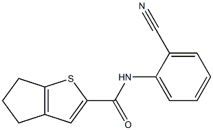 N-(2-cyanophenyl)-5,6-dihydro-4H-cyclopenta[b]thiophene-2-carboxamide Struktur