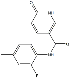 N-(2-fluoro-4-methylphenyl)-6-oxo-1,6-dihydropyridine-3-carboxamide Struktur