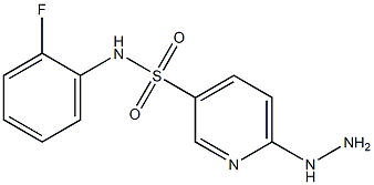 N-(2-fluorophenyl)-6-hydrazinylpyridine-3-sulfonamide Struktur