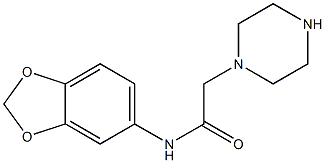 N-(2H-1,3-benzodioxol-5-yl)-2-(piperazin-1-yl)acetamide Struktur