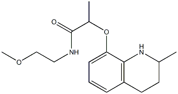 N-(2-methoxyethyl)-2-[(2-methyl-1,2,3,4-tetrahydroquinolin-8-yl)oxy]propanamide Struktur