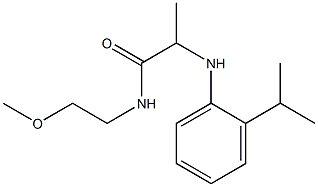 N-(2-methoxyethyl)-2-{[2-(propan-2-yl)phenyl]amino}propanamide Struktur