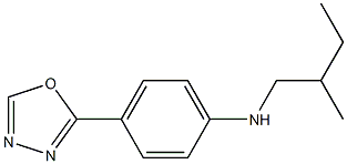 N-(2-methylbutyl)-4-(1,3,4-oxadiazol-2-yl)aniline Struktur