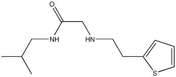 N-(2-methylpropyl)-2-{[2-(thiophen-2-yl)ethyl]amino}acetamide Struktur