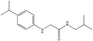 N-(2-methylpropyl)-2-{[4-(propan-2-yl)phenyl]amino}acetamide Struktur