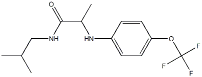 N-(2-methylpropyl)-2-{[4-(trifluoromethoxy)phenyl]amino}propanamide Struktur