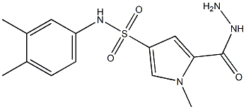 N-(3,4-dimethylphenyl)-5-(hydrazinocarbonyl)-1-methyl-1H-pyrrole-3-sulfonamide Struktur