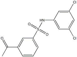 N-(3,5-dichlorophenyl)-3-acetylbenzene-1-sulfonamide Struktur