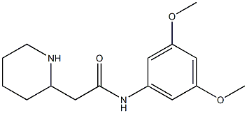 N-(3,5-dimethoxyphenyl)-2-(piperidin-2-yl)acetamide Struktur