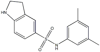 N-(3,5-dimethylphenyl)-2,3-dihydro-1H-indole-5-sulfonamide Struktur