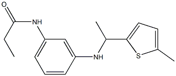 N-(3-{[1-(5-methylthiophen-2-yl)ethyl]amino}phenyl)propanamide Struktur