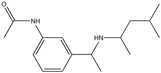 N-(3-{1-[(4-methylpentan-2-yl)amino]ethyl}phenyl)acetamide Struktur