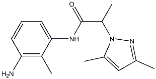 N-(3-amino-2-methylphenyl)-2-(3,5-dimethyl-1H-pyrazol-1-yl)propanamide Struktur