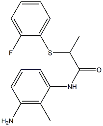 N-(3-amino-2-methylphenyl)-2-[(2-fluorophenyl)sulfanyl]propanamide Struktur