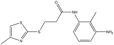 N-(3-amino-2-methylphenyl)-3-[(4-methyl-1,3-thiazol-2-yl)sulfanyl]propanamide Struktur