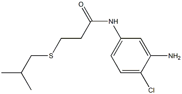 N-(3-amino-4-chlorophenyl)-3-[(2-methylpropyl)sulfanyl]propanamide Struktur