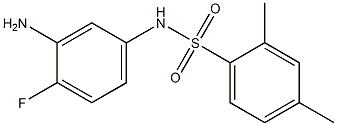 N-(3-amino-4-fluorophenyl)-2,4-dimethylbenzene-1-sulfonamide Struktur