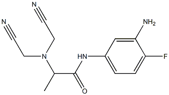 N-(3-amino-4-fluorophenyl)-2-[bis(cyanomethyl)amino]propanamide Struktur