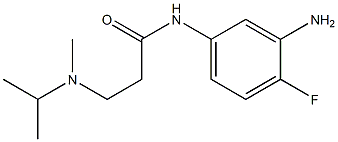 N-(3-amino-4-fluorophenyl)-3-[isopropyl(methyl)amino]propanamide Struktur