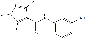 N-(3-aminophenyl)-1,3,5-trimethyl-1H-pyrazole-4-carboxamide Struktur