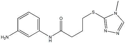 N-(3-aminophenyl)-4-[(4-methyl-4H-1,2,4-triazol-3-yl)sulfanyl]butanamide Struktur