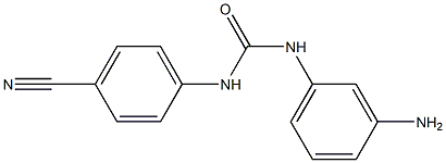 N-(3-aminophenyl)-N'-(4-cyanophenyl)urea Struktur