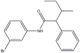 N-(3-bromophenyl)-3-methyl-2-phenylpentanamide Struktur