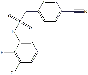 N-(3-chloro-2-fluorophenyl)-1-(4-cyanophenyl)methanesulfonamide Struktur