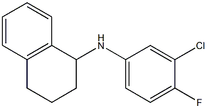 N-(3-chloro-4-fluorophenyl)-1,2,3,4-tetrahydronaphthalen-1-amine Struktur