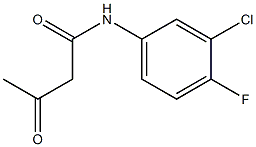 N-(3-chloro-4-fluorophenyl)-3-oxobutanamide Struktur