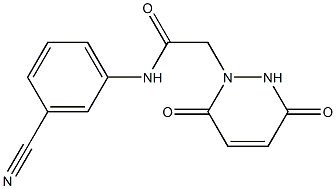 N-(3-cyanophenyl)-2-(3,6-dioxo-1,2,3,6-tetrahydropyridazin-1-yl)acetamide Struktur