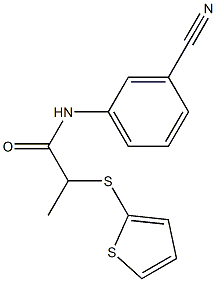 N-(3-cyanophenyl)-2-(thiophen-2-ylsulfanyl)propanamide Struktur