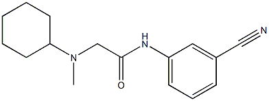 N-(3-cyanophenyl)-2-[cyclohexyl(methyl)amino]acetamide Struktur