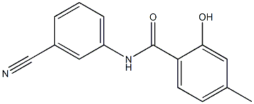 N-(3-cyanophenyl)-2-hydroxy-4-methylbenzamide Struktur