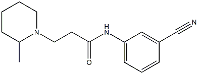 N-(3-cyanophenyl)-3-(2-methylpiperidin-1-yl)propanamide Struktur