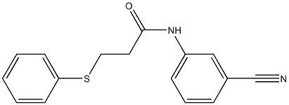 N-(3-cyanophenyl)-3-(phenylsulfanyl)propanamide Struktur