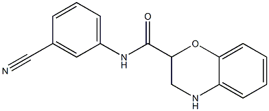 N-(3-cyanophenyl)-3,4-dihydro-2H-1,4-benzoxazine-2-carboxamide Struktur