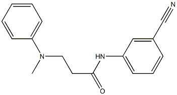 N-(3-cyanophenyl)-3-[methyl(phenyl)amino]propanamide Struktur