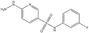 N-(3-fluorophenyl)-6-hydrazinylpyridine-3-sulfonamide Struktur