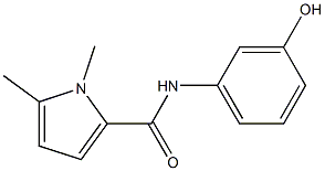 N-(3-hydroxyphenyl)-1,5-dimethyl-1H-pyrrole-2-carboxamide Struktur