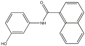 N-(3-hydroxyphenyl)naphthalene-1-carboxamide Struktur