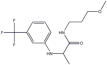 N-(3-methoxypropyl)-2-{[3-(trifluoromethyl)phenyl]amino}propanamide Struktur